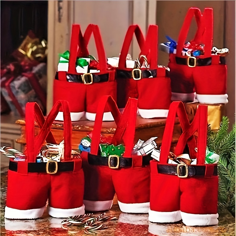 

Christmas Pants Gift Bags - 2 Pouches For Decorations, Treat For Gifting, , For Favors And Presents