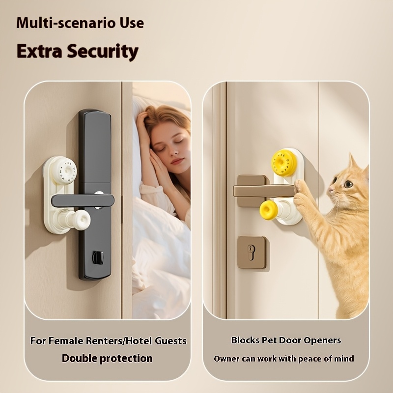 Image of Anti-theft Door Stop - Essential For Single Women, Portable For Home/hotel/business Travel, Suitable For Outward , Abs Material, Single Piece (optional /yellow/red)