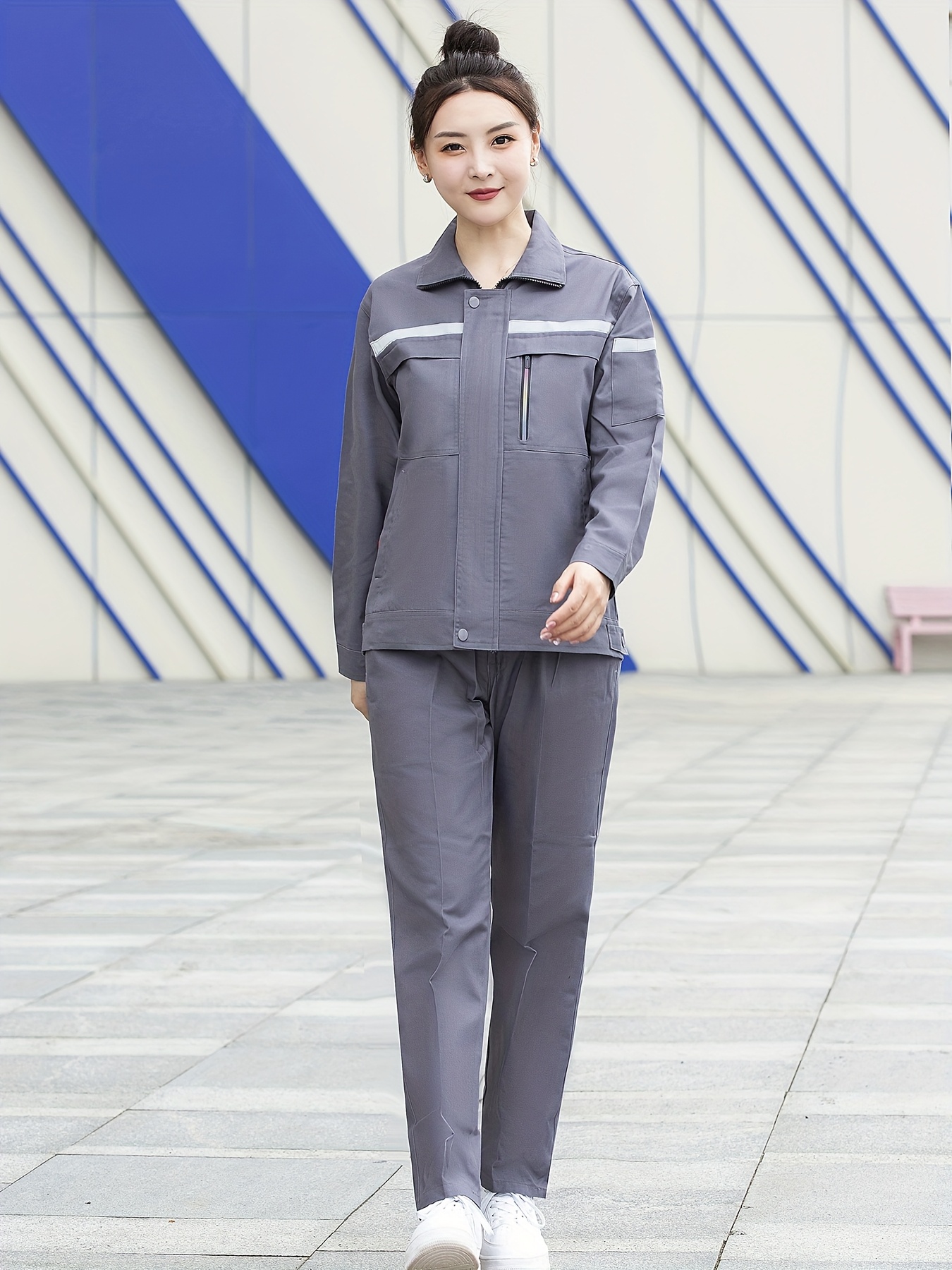Long Sleeve Coveralls Grey Work Jumpsuit S999 Coverall Jumpsuit