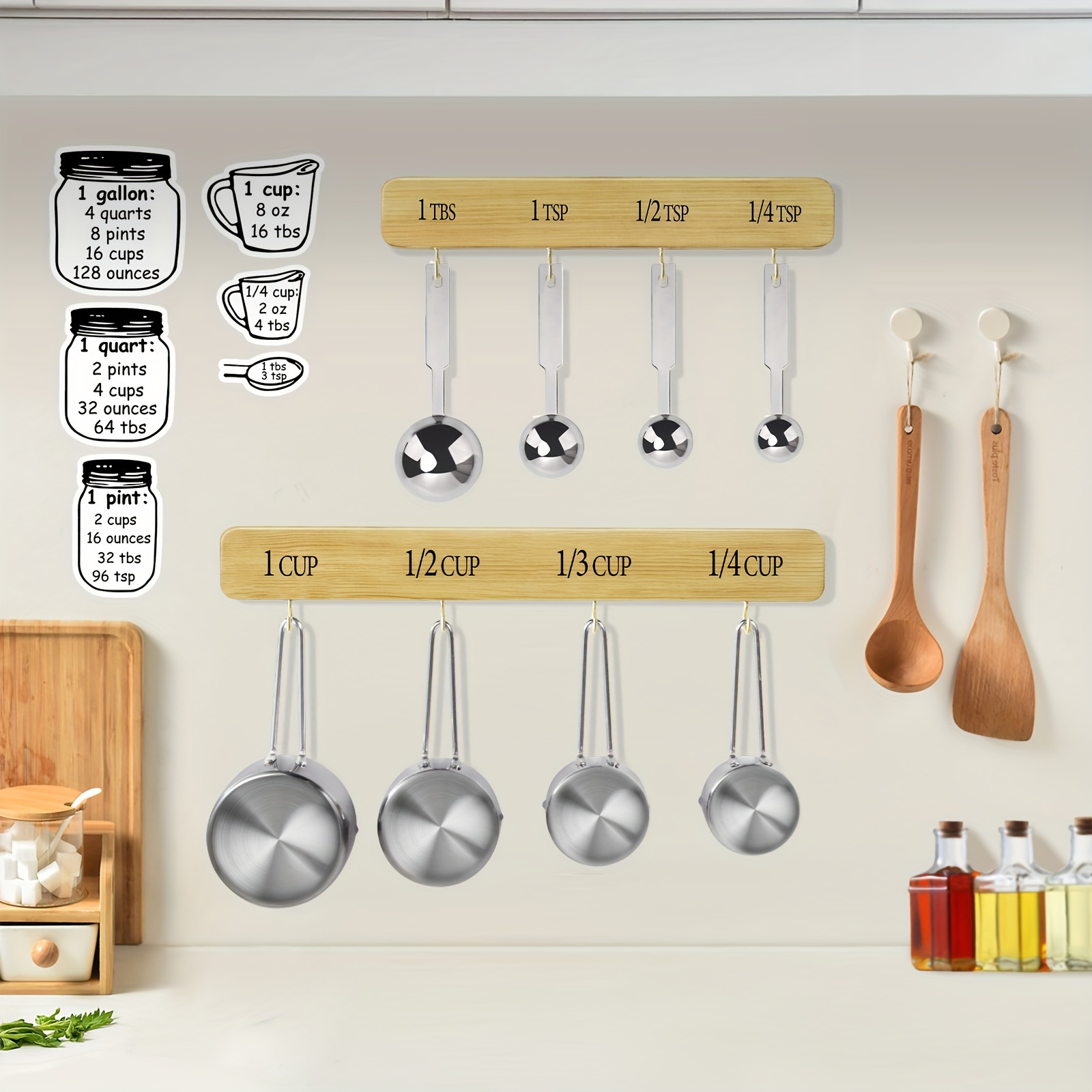 

Measuring And Set, Wood Hanging Organizer, For , Steel Measuring And Measurement