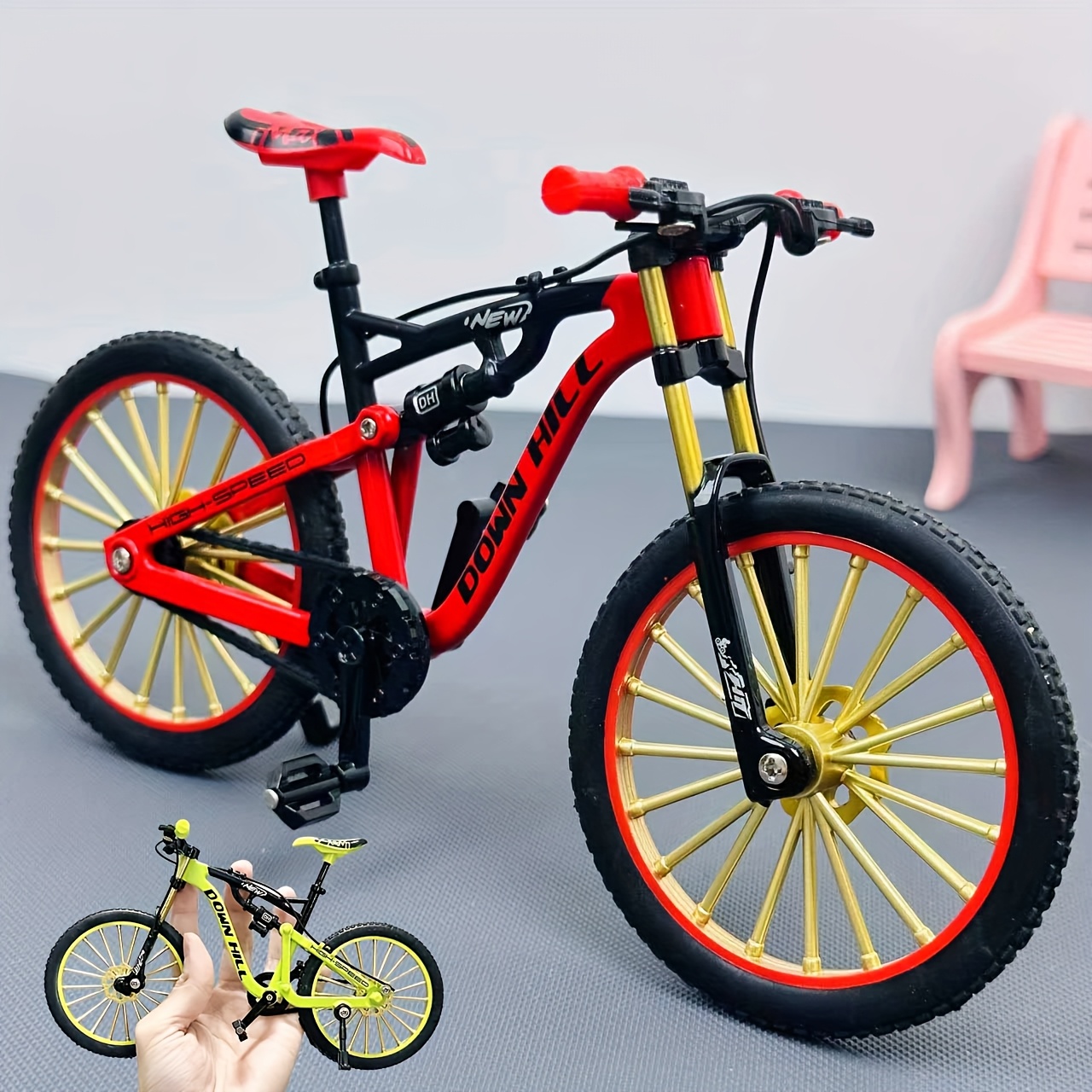1:8 Scale Alloy Mountain Bike Model - Detailed Desktop Decoration For Sports Fans & Collectors