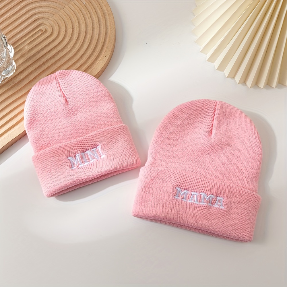 Image of High-quality Matching Hat Set, Wearable, Skin-friendly And Breathable, Mother's Day Gift, Baby Shower Gift, Anniversary Present, Full Range Of Colors , High Elasticity