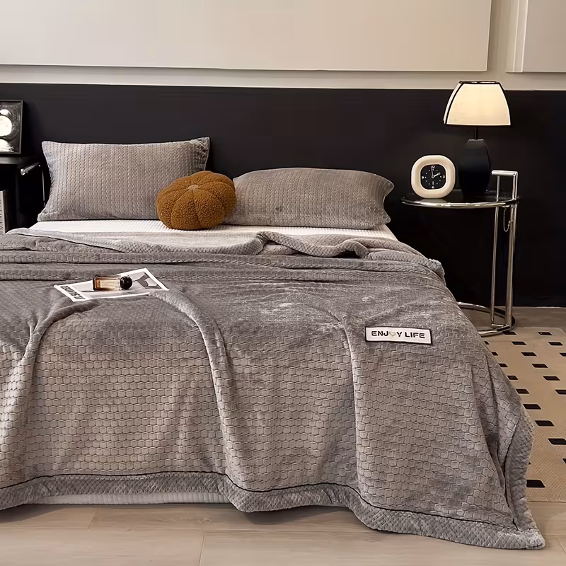 1pc luxury milk velvet blanket ultra soft plush winter bedspread cozy throw with football pattern machine washable for bedroom living room Product details 0