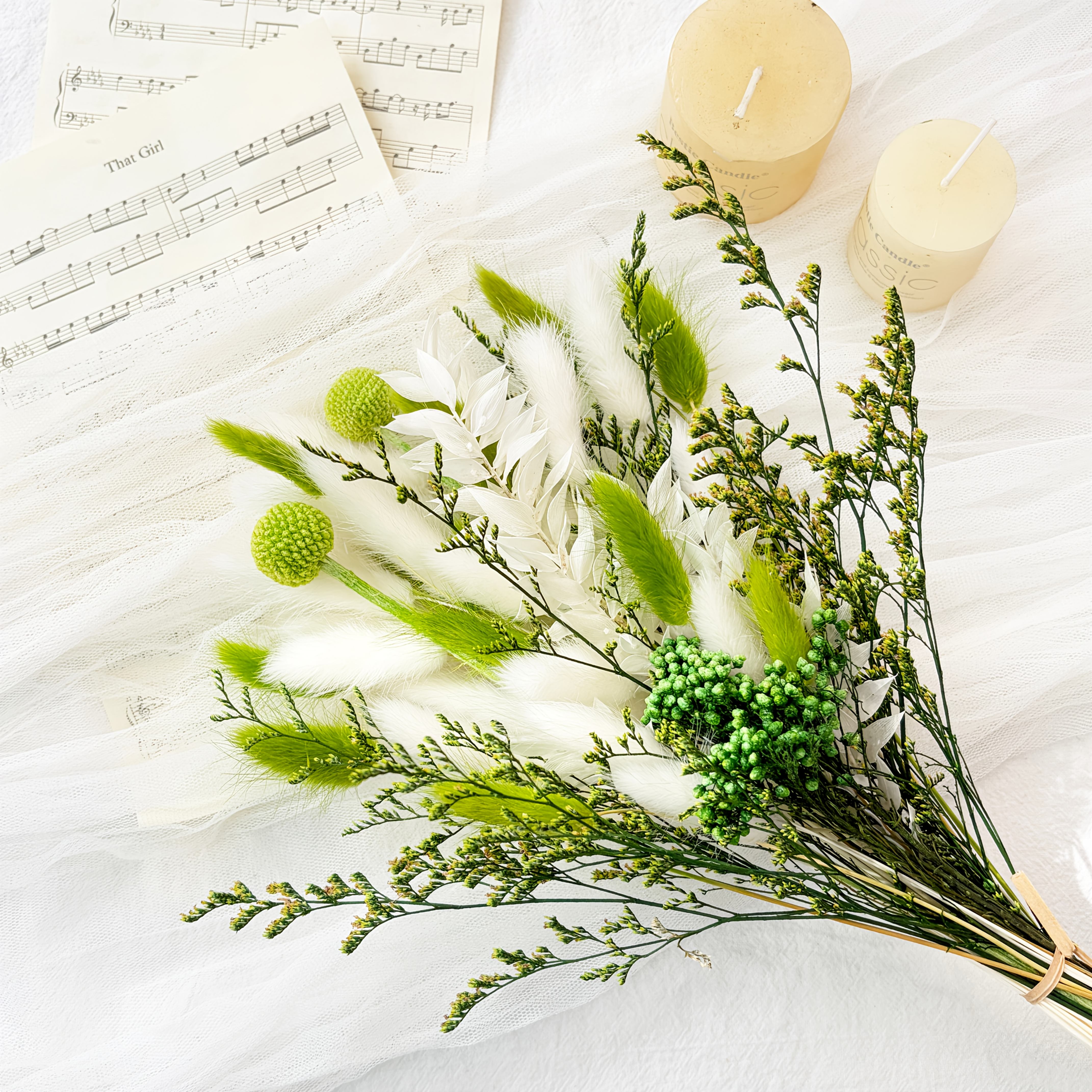 TEMU 41 pièces Bouquet de Queues de Lapin Pampas Séchées | Style Bohème, Arrangements Faits Main pour Décoration de Extérieur, Adapté à Toutes et