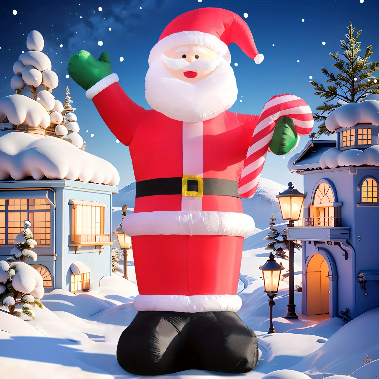 

Domkom 14ft Christmas Inflatables Santa Claus With Gift Bag Blow Up Giant Yard Decoration, Outdoor Built-in Led Lights Party Lawn Holiday Winter Decor Outside