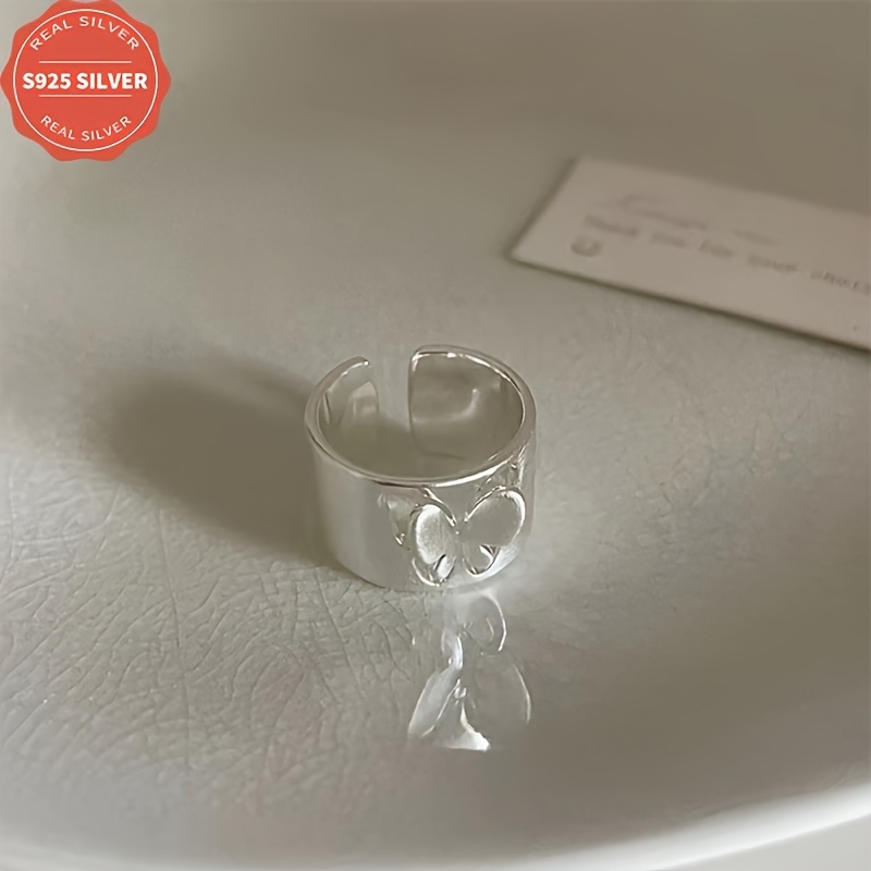 925 Silver Butterfly Ring Low Allergy Durable & Versatile