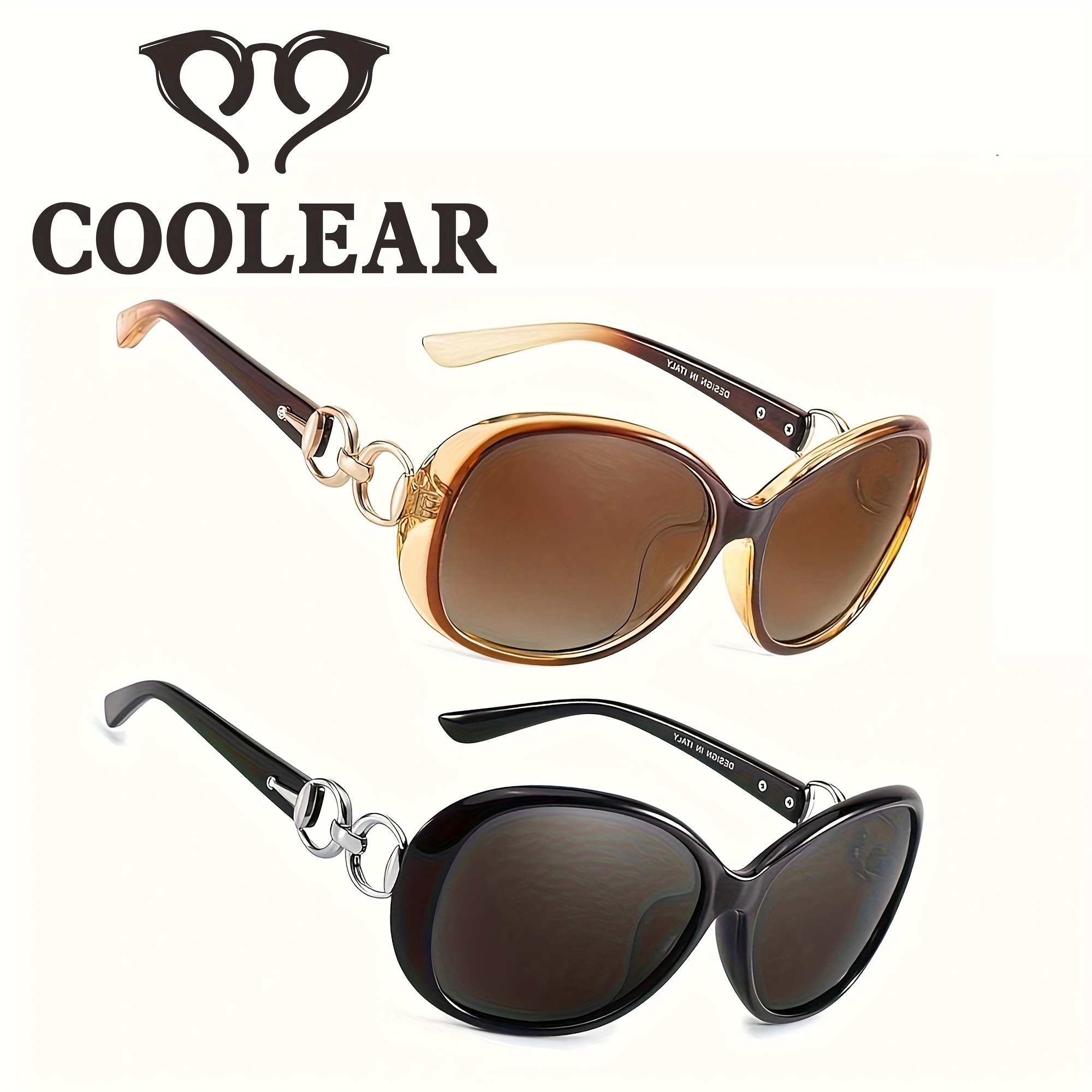 

Coolear 2 Pack Polarized Sunglasses For Women Retro Stylish O Sunglasses Uv400 Protection For Outdoors