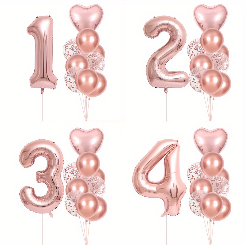 

10pcs Balloons Set, 3d Aluminum Balloons, 12x18 , For , 's, , Christmas, Decor,
