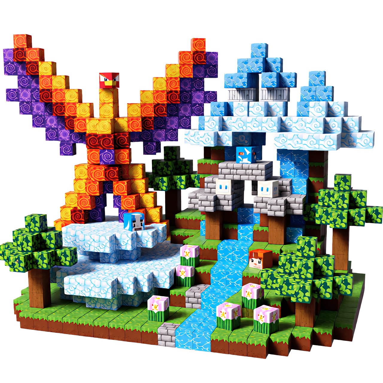 Building Blocks Puzzle Toy Set with 2CM Large Particles