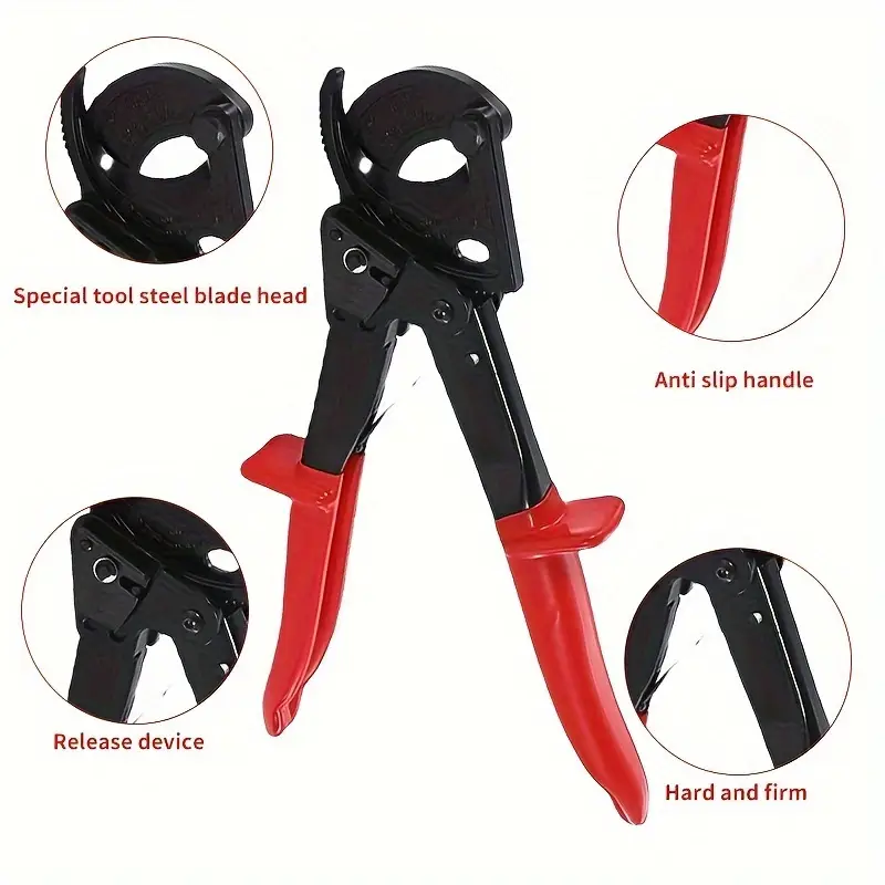 heavy duty ratchet cable cutter portable metal wire cutting tool for aluminum copper up to 240mm capacity no electricity needed ideal for holiday birthday gifts details 5