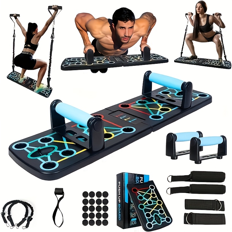 All-in-One Heavy-Duty Home Gym Set with Resistance Bands, Pull-Up Bar, Squat Rack & Dumbbell Storage - Multi-Functional