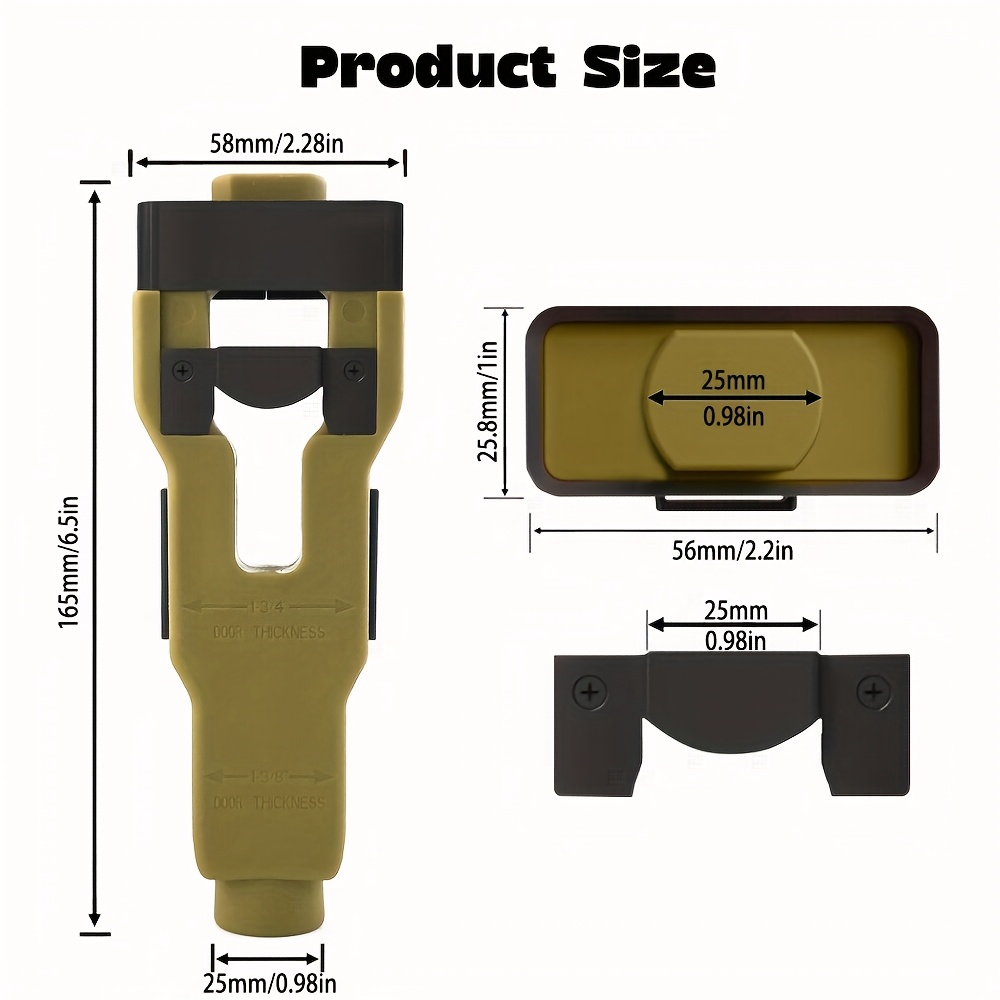 Door Latch Mortising Jig for Universal Wood Door Locks