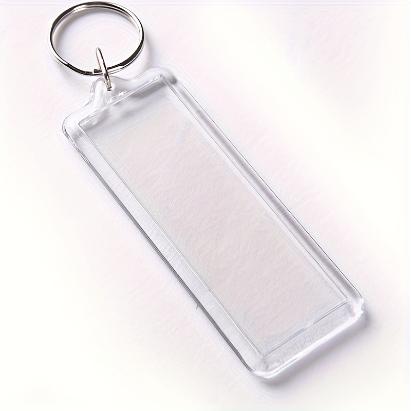 [2d Flat] [2d Flat] Creative Lost Tag Keychain Blank Photo Double-sided Frame Acrylic Keychain Pendant Give The Elderly At Home This Keychain For More !