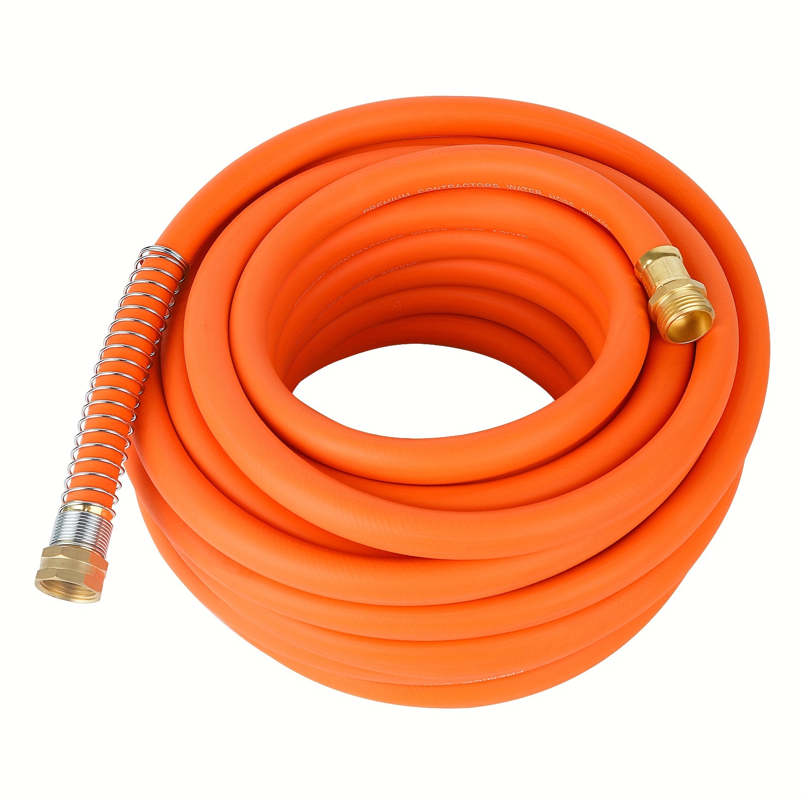 

Aain Rubber Garden Hose 5/8 In. X 50 Ft With 3/4'' Male To Female Solid Brass Fittings Flexible Lightweight Water Hose For All-weather Outdoor, Car Wash, Lawn 150 Psi, Orange