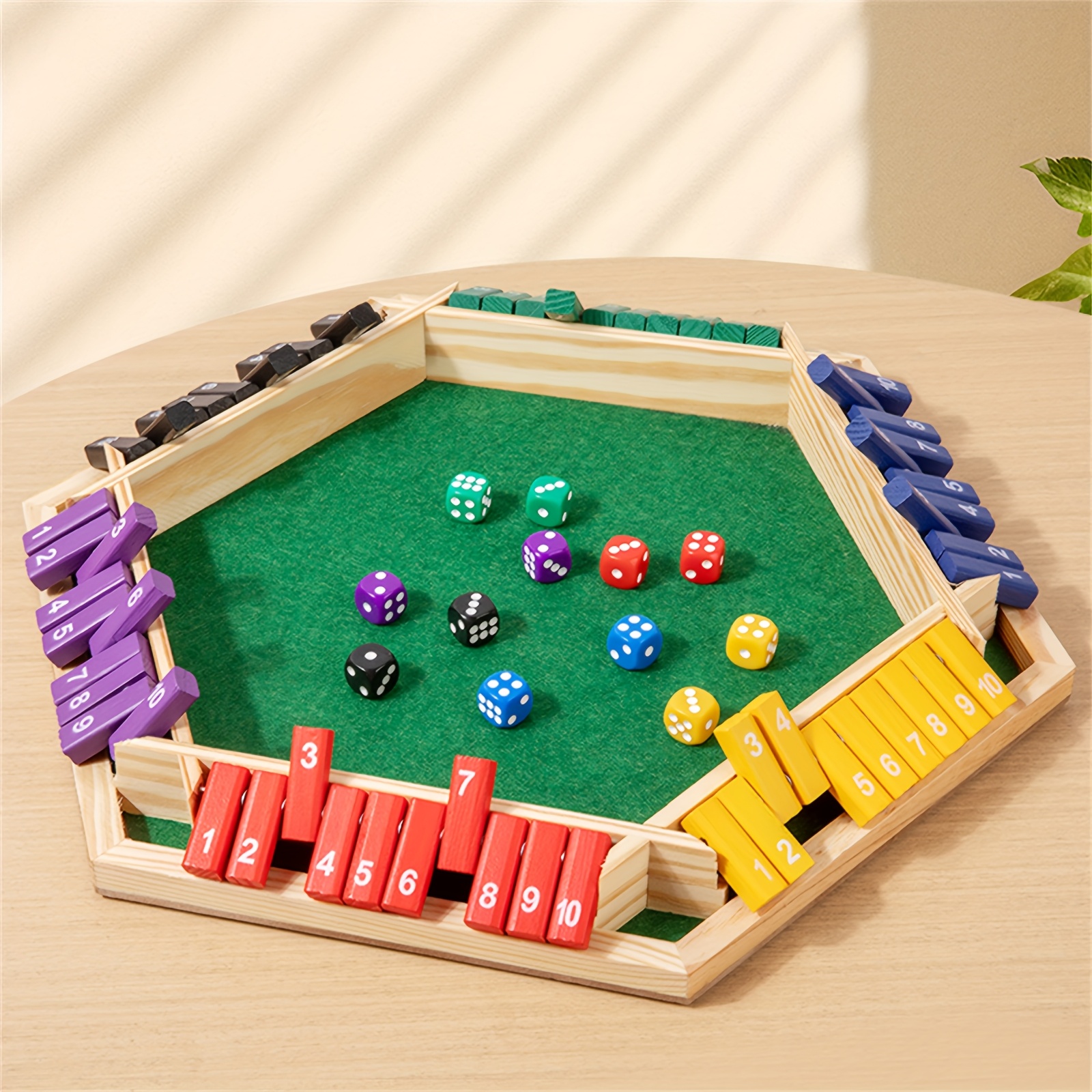 Wooden Shut the Box Dice Game