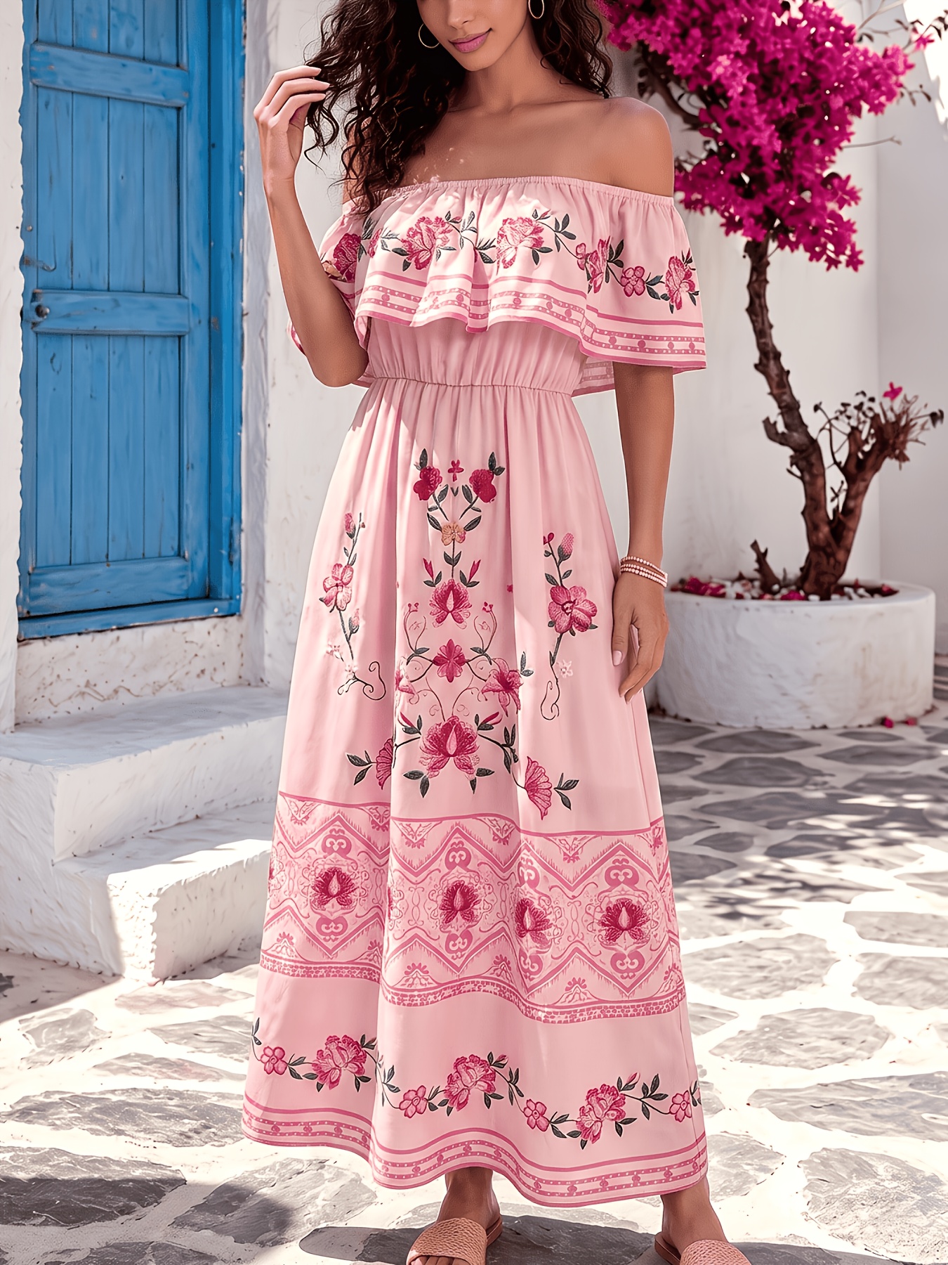 casual mexican dresses dress sold on Temu United States folklorico Navy Mid-Century Modern Chest holiday:WBelts2 Featuring a unique floral slot:12:30pm