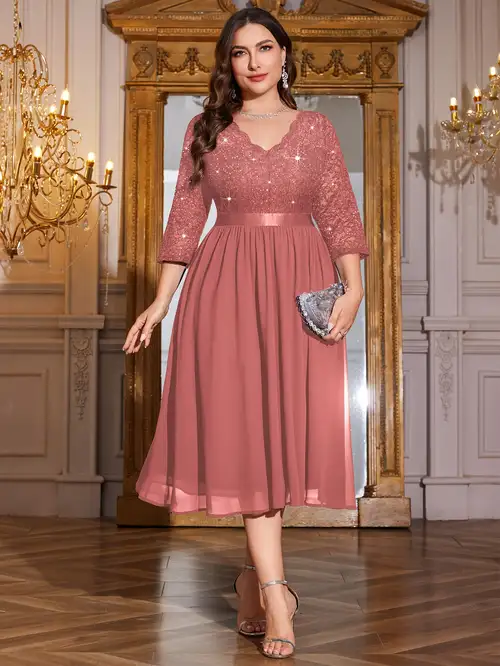 plus size graduation dresses with sleeves asdoklhq Graduation Dress Plus Size Dresses for Curvy Ladies Floral Momo Women Print Short Sleeve V-Neck Pleated Dresses Long Dress Elastic Waist Boho
