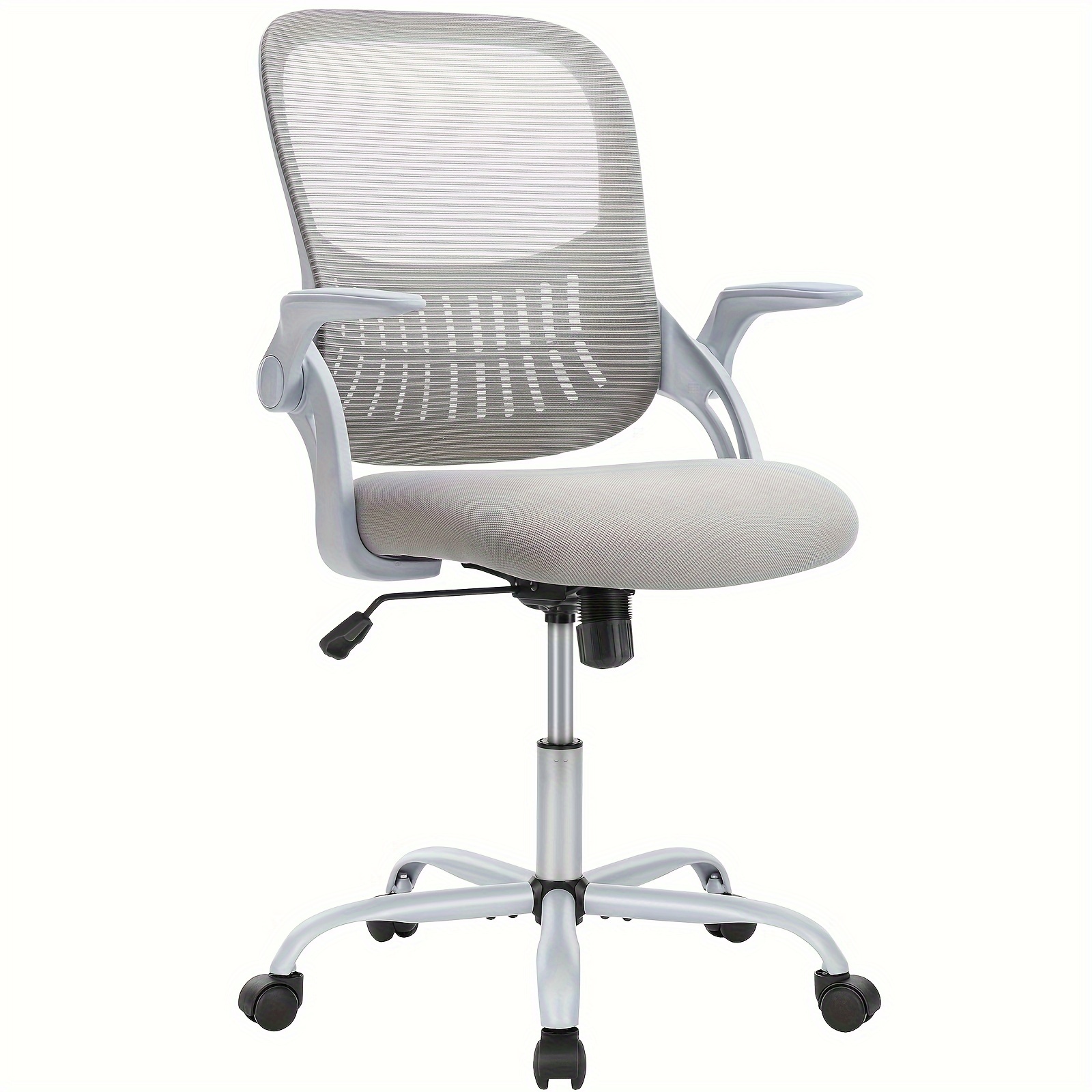 

Olixis Office Computer Desk Chair, Ergonomic Mid-back Managerial Executive Mesh Rolling Work Swivel With Wheels, Comfortable Lumbar Support, Comfy Flip-up Arms For Home, Office