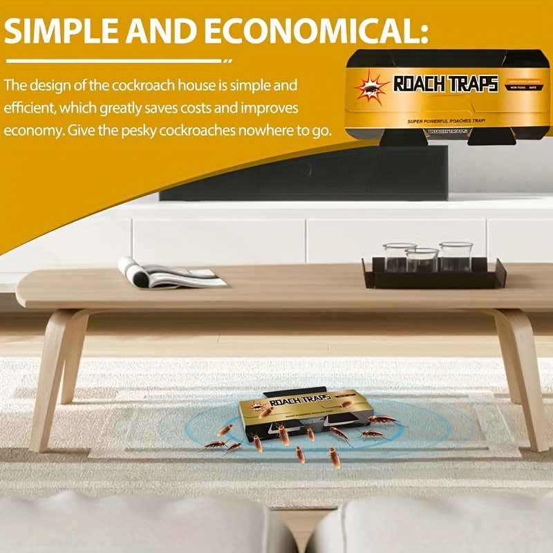 Physical Effect Insect Traps, Sticky Cockroach Traps, Kitchen Sticky Strips, Powerful Sticky Cockroach Catchers, Used for Eliminating Cockroaches, Strong Adhesive Cockroach Boards