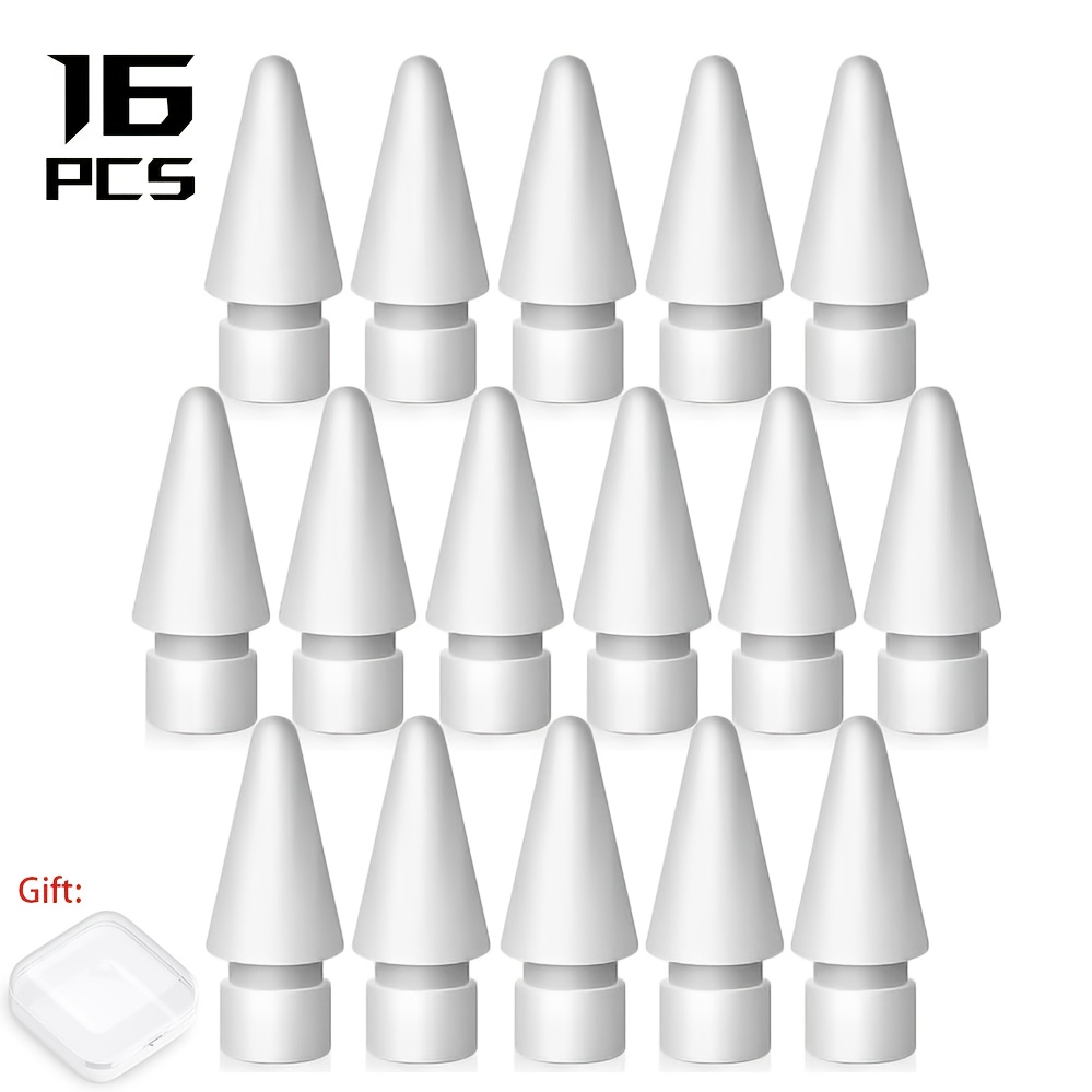 12pcs/16pcs White Double-layer Pencil 1st Generation/ Pen Tip Replacement Pen Tip, Suitable For Pen Pro/usb-c/1/2 Gen Ipad Pencil Tip Accessories, With A Beautiful Storage Box