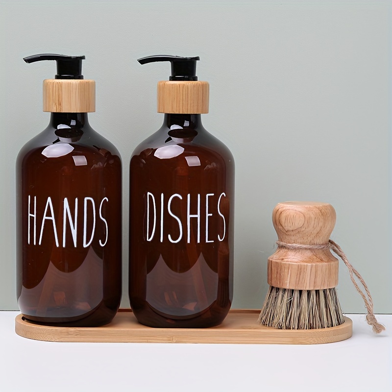 TEMU 1set Plastic , Countertop Lotion , Bathroom & Dish , Refillable , Dishwashing , Decor, Bathroom Accessories