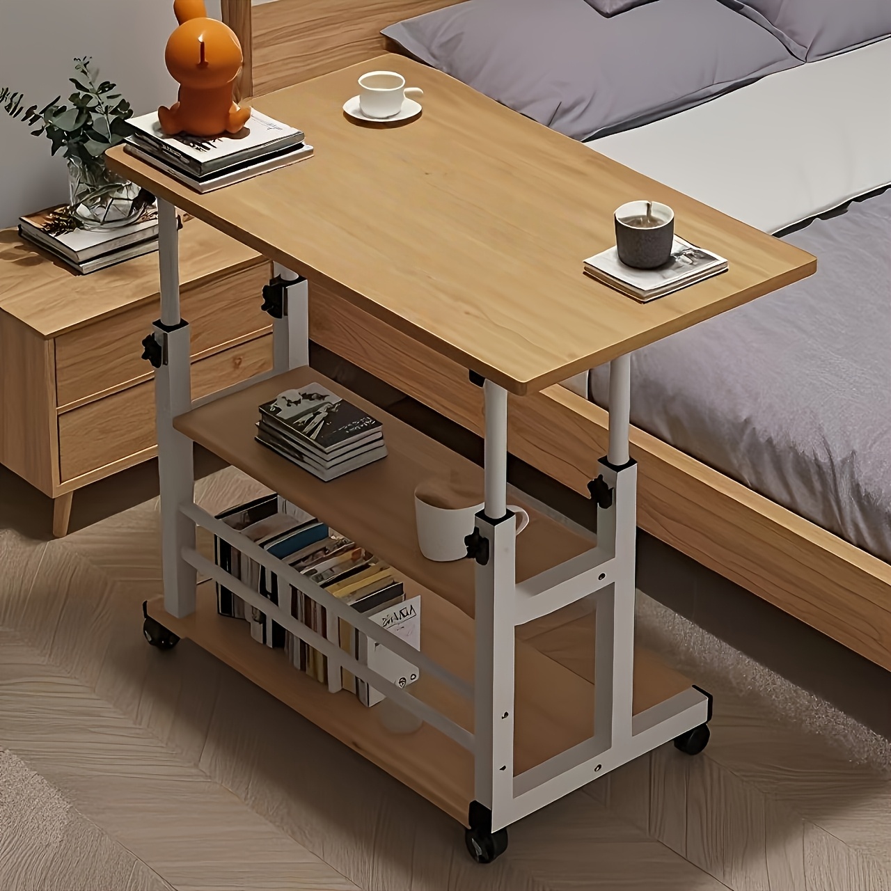 HOMCOM Scrivania per Camera e Ufficio con Ripiano e Cassetto in Legno