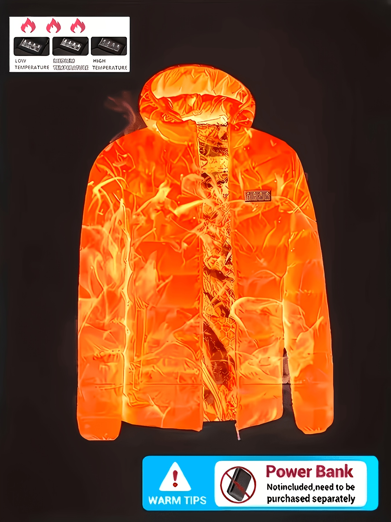 Smart Jacket with 35 Heating Zones and Temperature Control