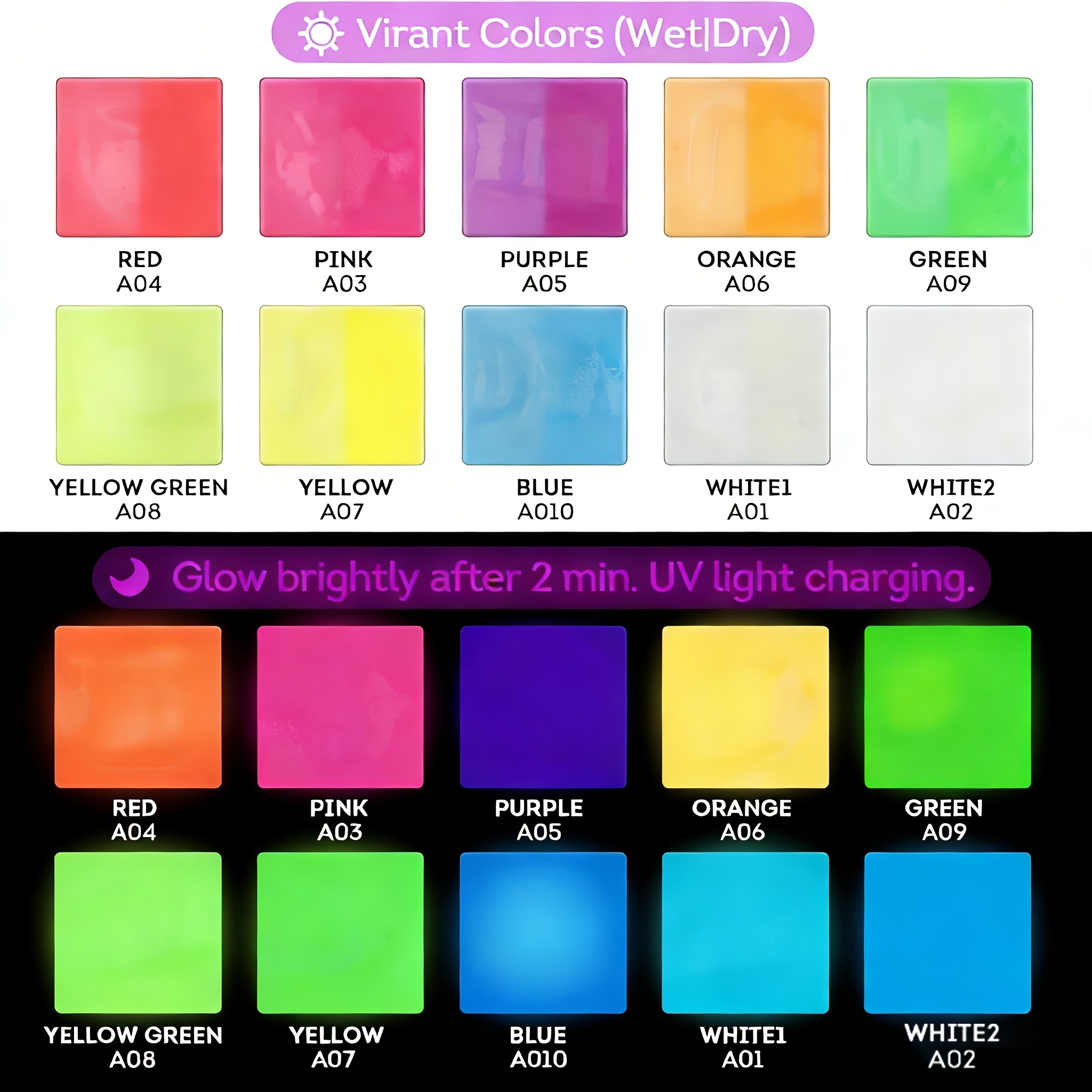 Glow-In-The-Dark Acrylic Pigment for Art Projects