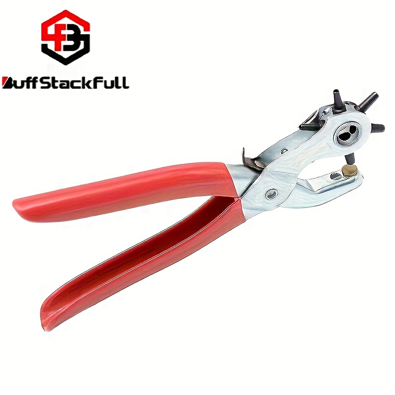 1pz buff stack full strumento manuale pesante per foratura con     in acciaio e   in gomma   - compatibile per foratura di pelle  , fai-da-te,   di cinture, progetti di cucito - regalo   per appassionati di fai-da-te, strumento manuale per pelle  