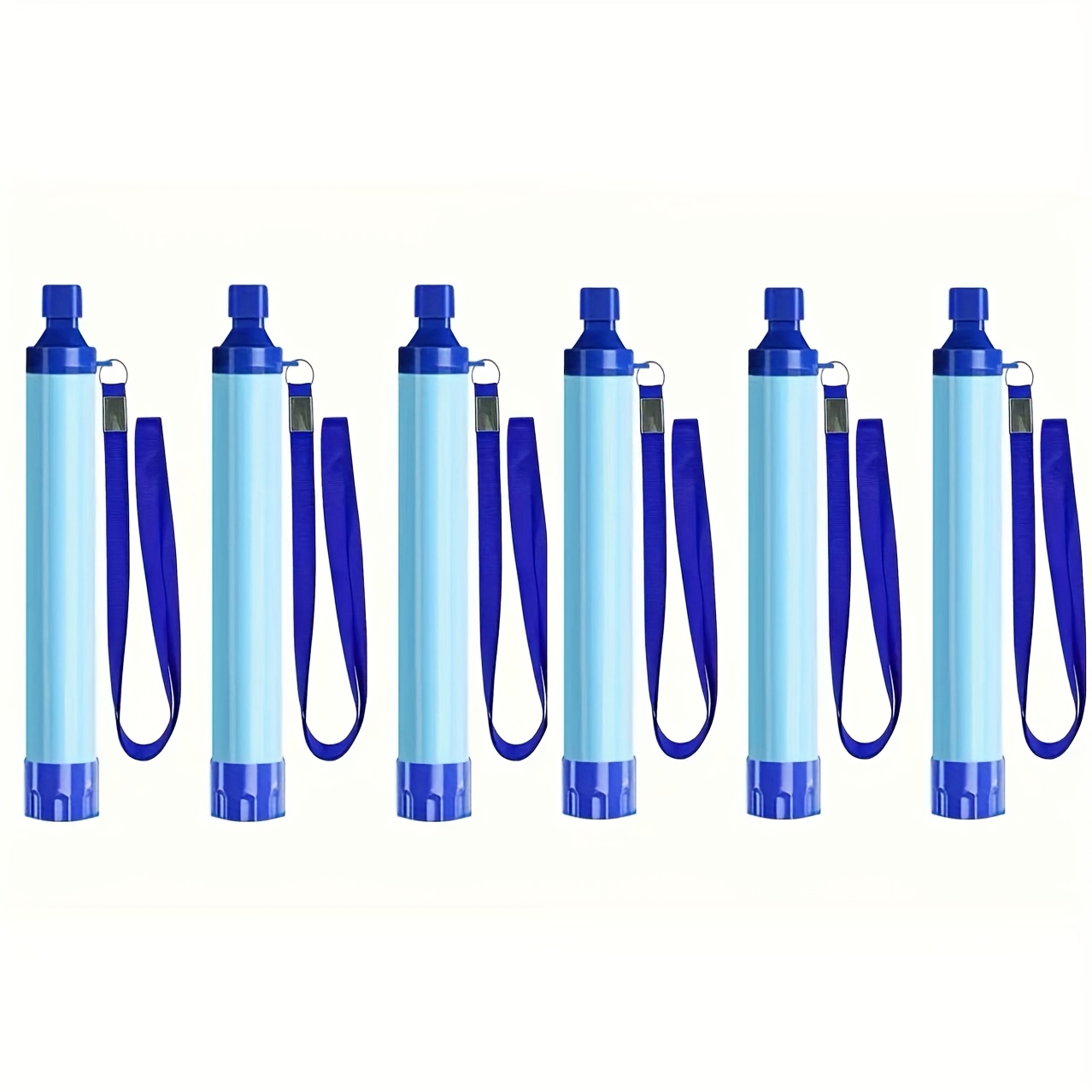 TEMU 1/2/4/6pcs Portable Water Filter Purifier Straw, 1pc, Durable Abs Material, Outdoor Survival Gear For Travel, Wilderness, Camping, Emergency