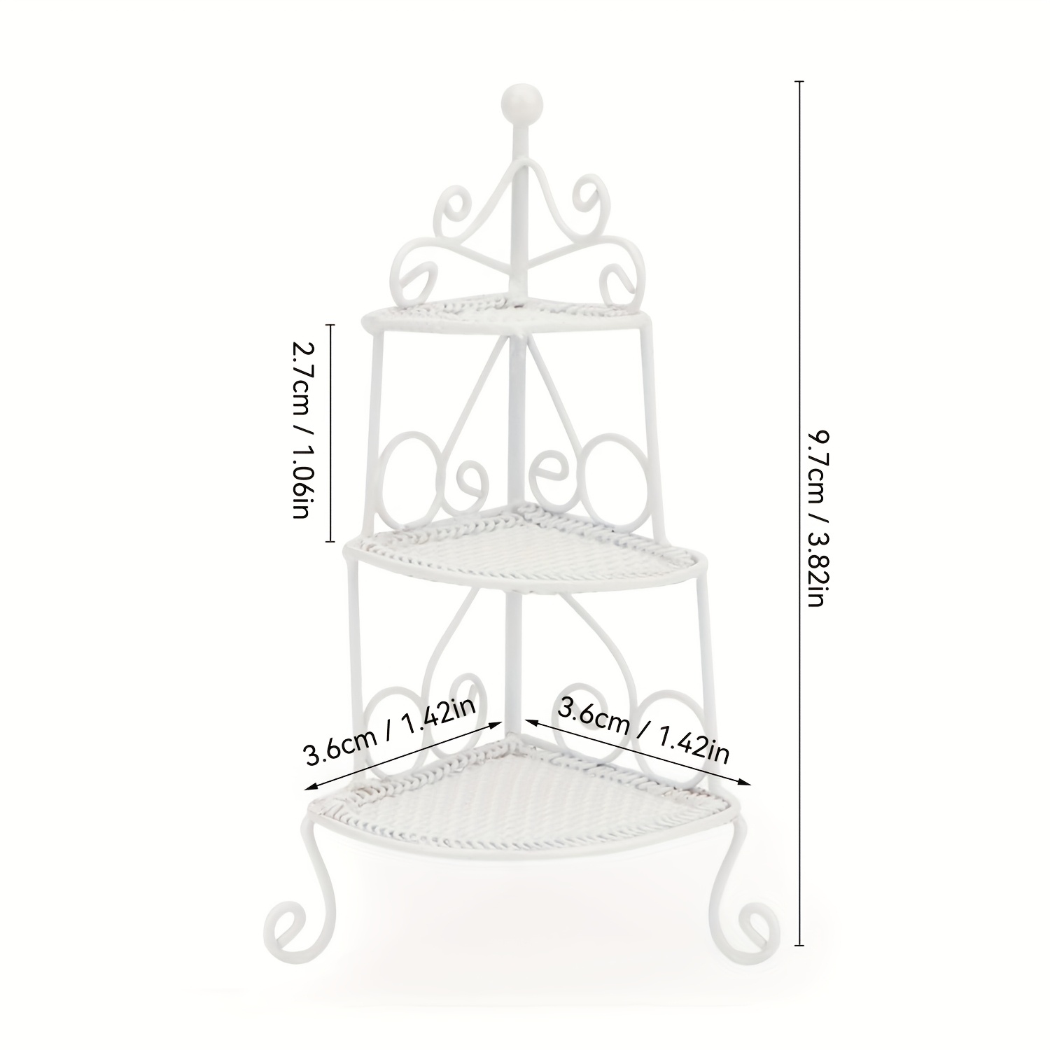 Image of Miniature Metal Stand 1:12 Dollhouse Furniture-iron Triangle Flower Stand For -pocket Dollhouse Furniture Accessories