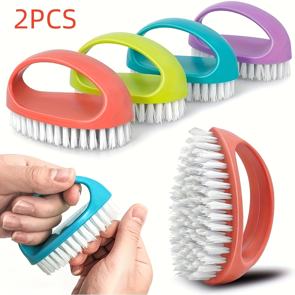 2pcs Random Color Heavy-duty Nail Brush, Stiff Brushing | Deep Cleaning For Hands, Feet, Toenails, - Perfect For Mechanics, Gardeners, Men, Households And | Durable Polypropylene Handle And Brushing