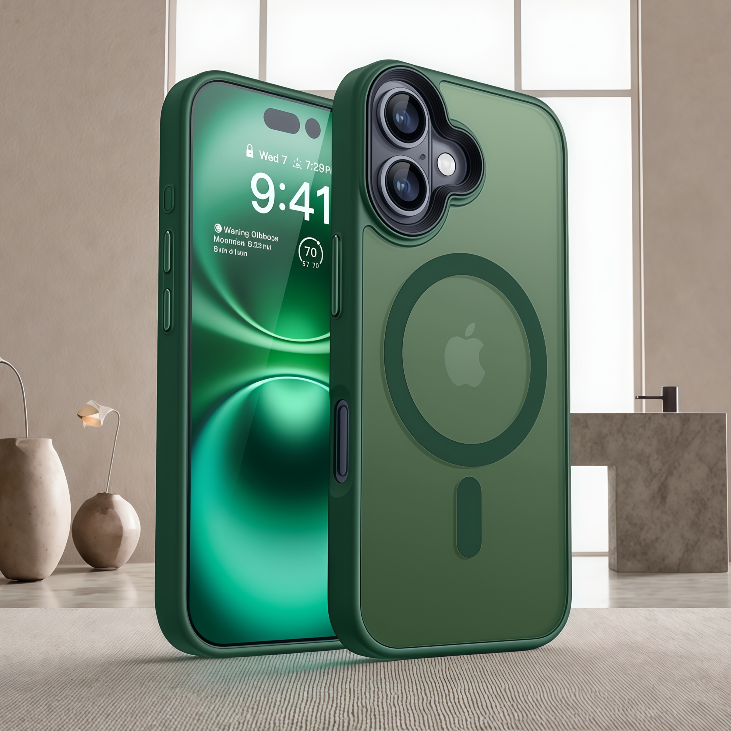phone case phone case suitable for iphone 17 16 15 14 13 12 11 pro   compatible with magsafe drop resistant ultra thin shockproof semi transparent frosted case
