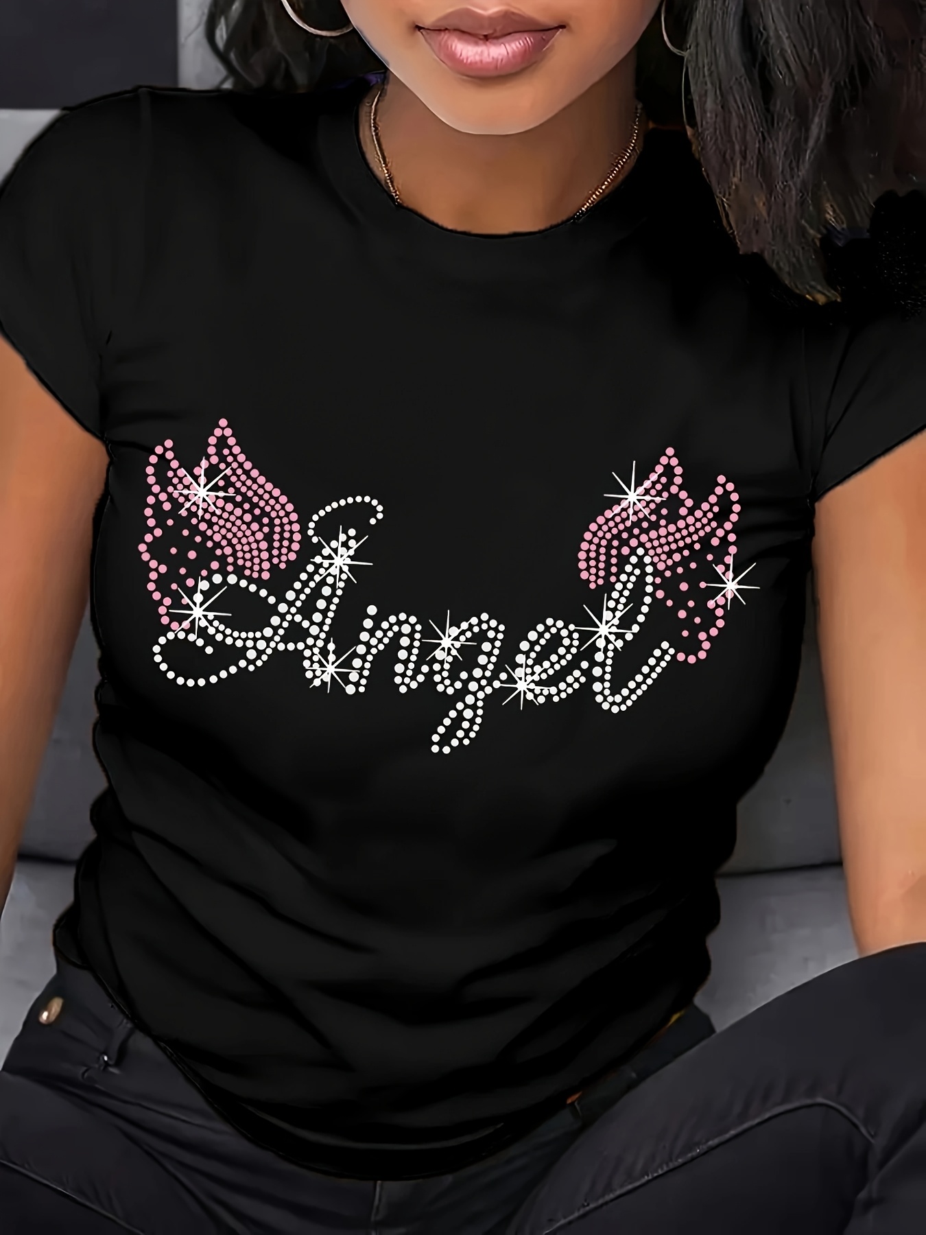 angel t shirt sold on Temu United States