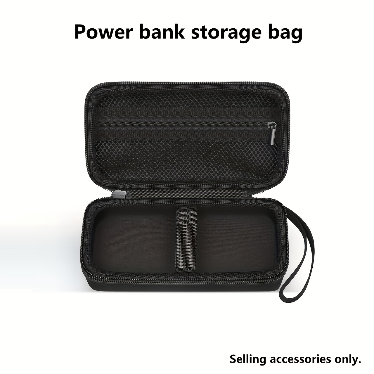 E-shop extra dicke EVA-Aufbewahrungstasche für Powerbank mit sturzsicherer Polsterung, großzügigem, geräumigem Innenraum, ultraweichen extra