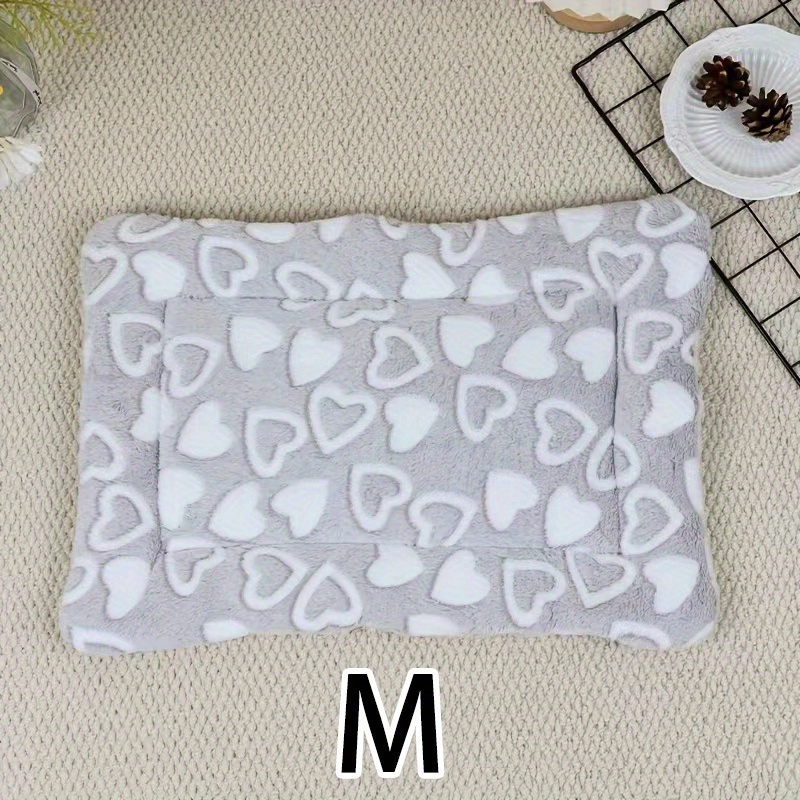 Image of Cartoon Gray Pattern Thickened Double Layer Pet Mat, Comfortable Pet Supplies, Cat Mattress 1pc