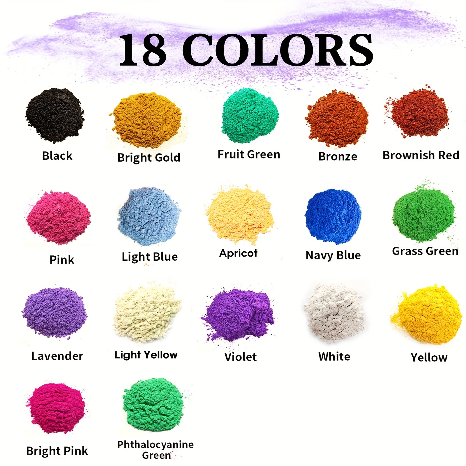 18pcs bottle mica powder for epoxy resin dye epoxy resin color pigment set for candle making art crafts slime candle jars details 3