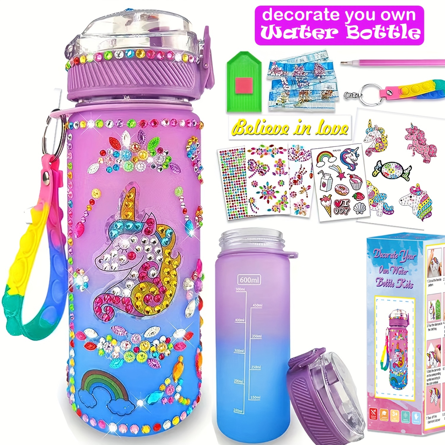 HomeBee Botella De Agua Personalizada Para Niños, Vaso De Acero Inoxidable Con Aislamiento De Doble Pared Vaso Para Ninos Pequenos Taza A Prueba