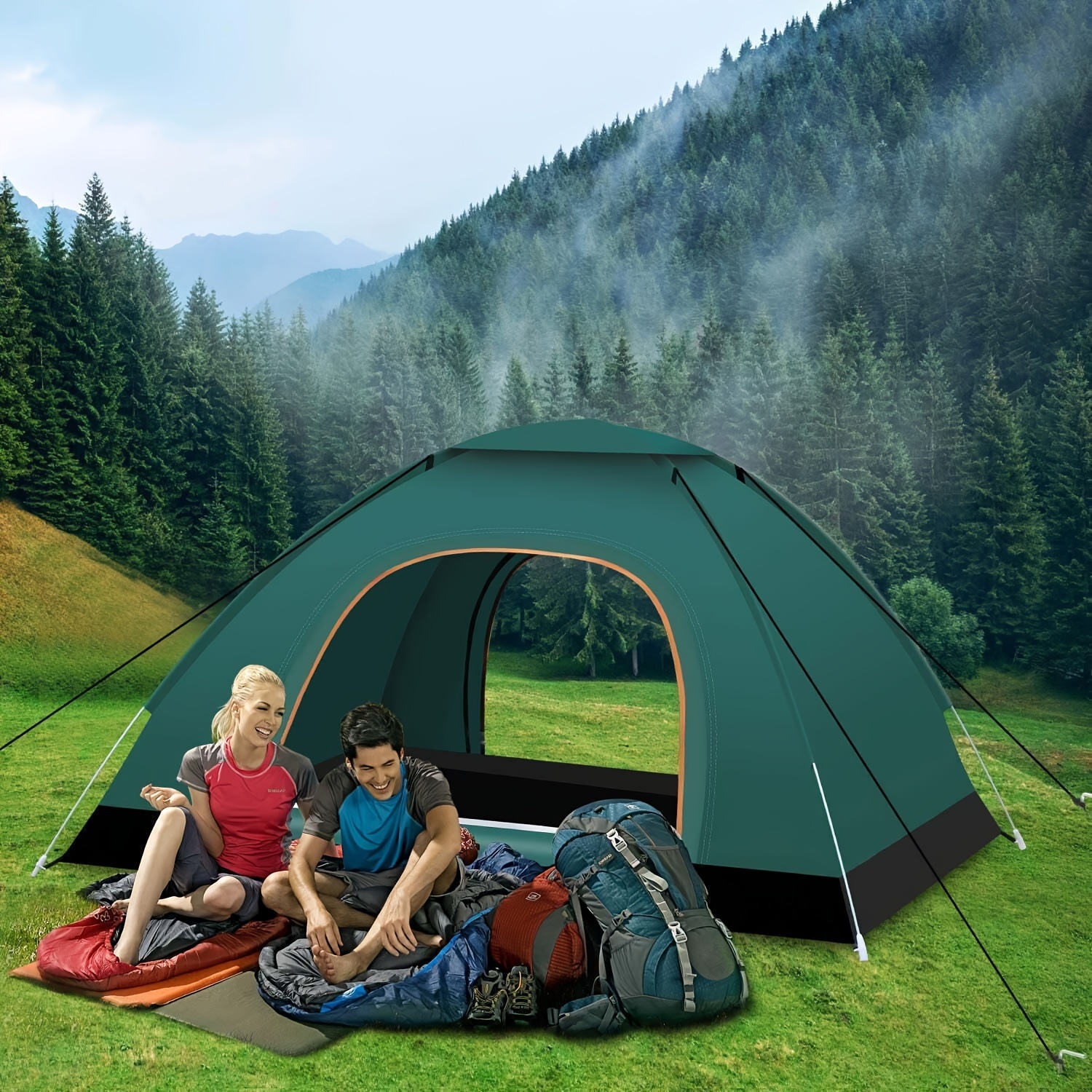 

2-3 Person Windproof Instant Tent For Camping Hiking Usa