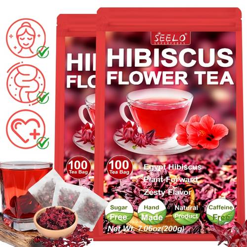 hibiscus tea premium in antioxidants and vitamin c free herbal tea large pack 200 tea bags