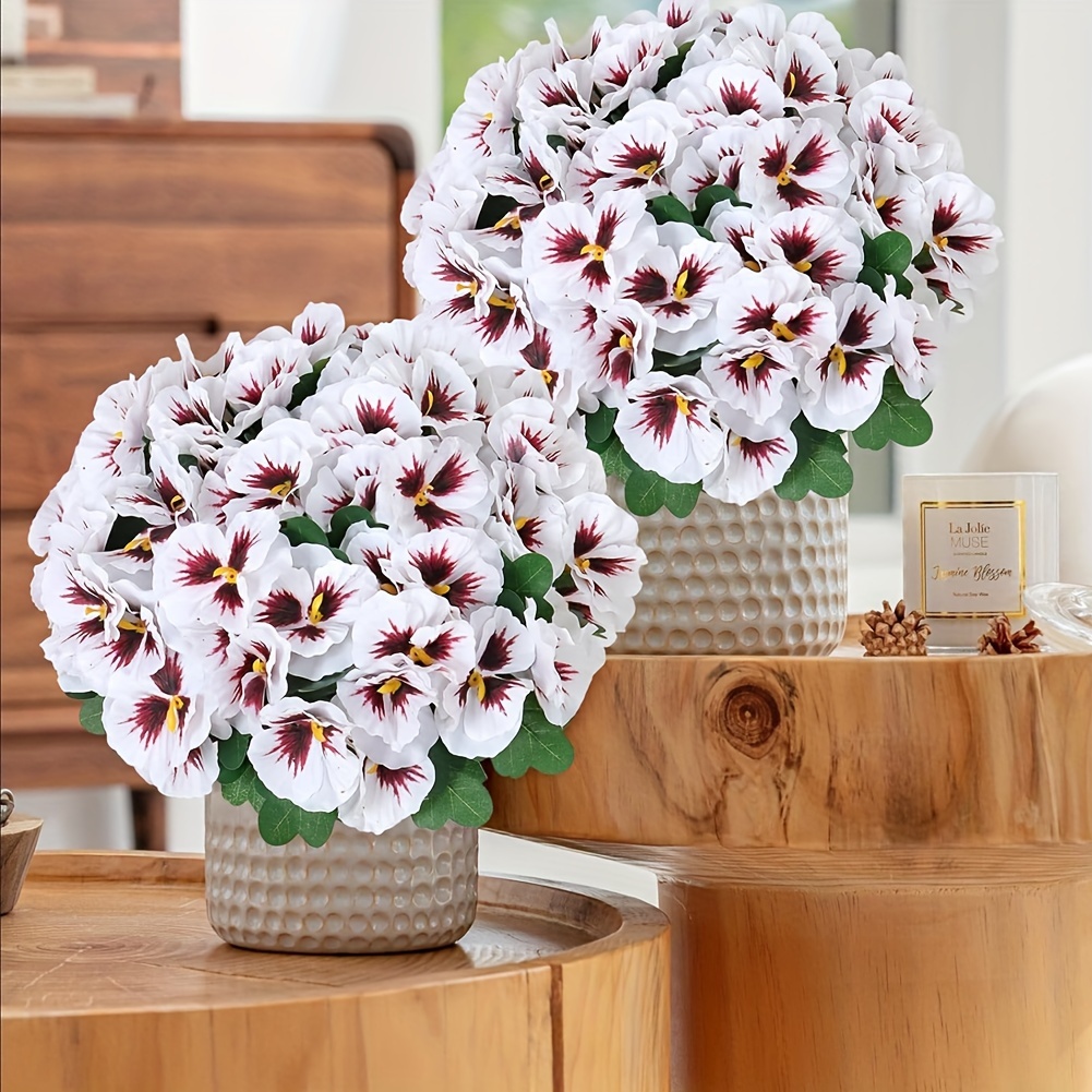 4 Knstliche Stiefmtterchen und Gnseblmchen -  Kunststoff-Simulationsblumen fr Ausstellungen, Verschiedene Raumtypen -  Dekorationen fr Valentinstag, Muttertag, Groeltern-Tag, Nationalen ...