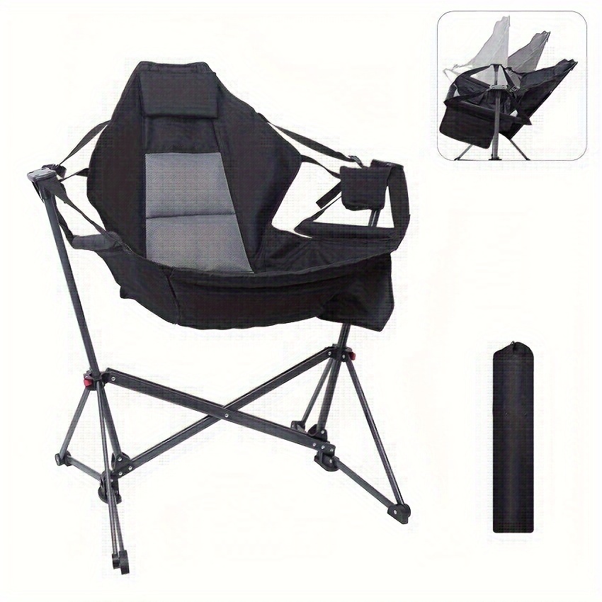 

Portable Hammock Camping Chair: Folding Rocker With Stand