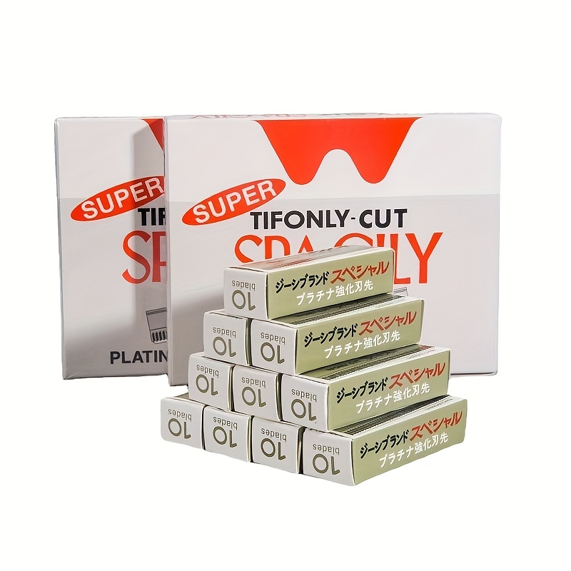 TEMU 100pcs Stainless Steel Eyebrow Trimming And | Corrugated Replacement Heads For Unisex Hair Removal And Shaving Tools