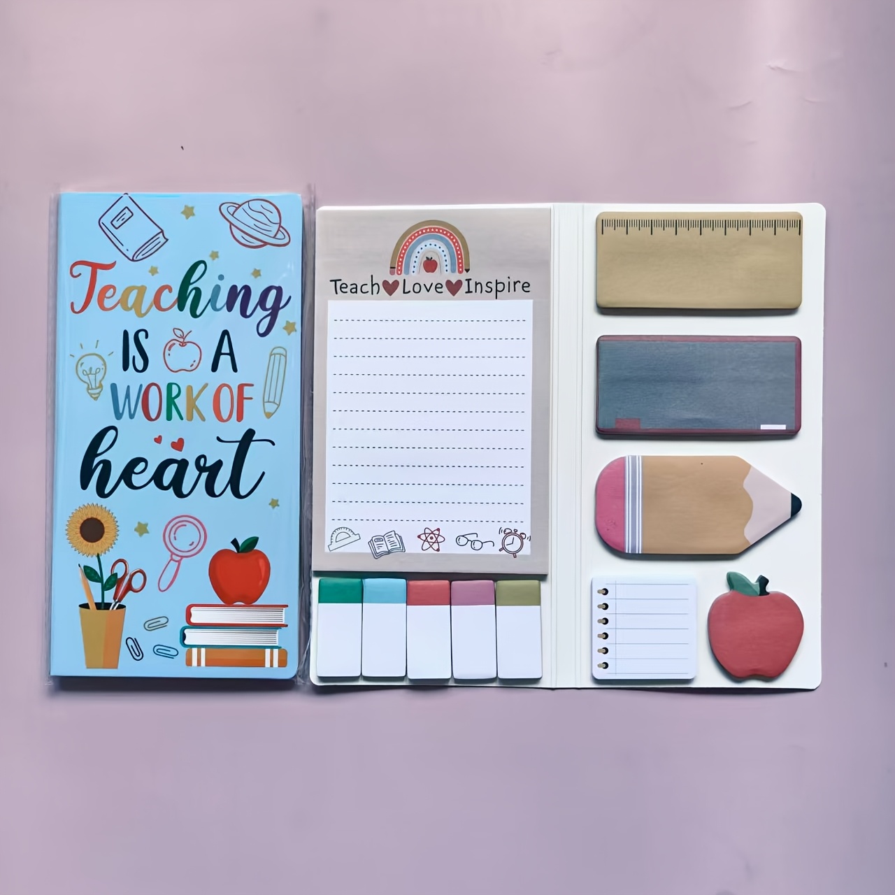 TEMU 440 Notas Adhesivas " es un trabajo del " | Diseños Coloridos y Hermosos, Regalo para Educadores, Adecuado para Material Escolar y de Oficina,