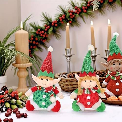 2pcs christmas tree elf ornaments party decorations no laser featherless home and kitchen decor scandinavian christmas decor autumn decoration new year decor halloween decor thanksgiving decor home ornament festive wreath accessories festival figures exquisite