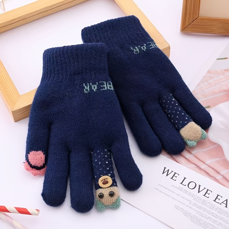 Comfortable And Cute Winter Gloves, Suitable For 7-12 Year Old Boys And Girls