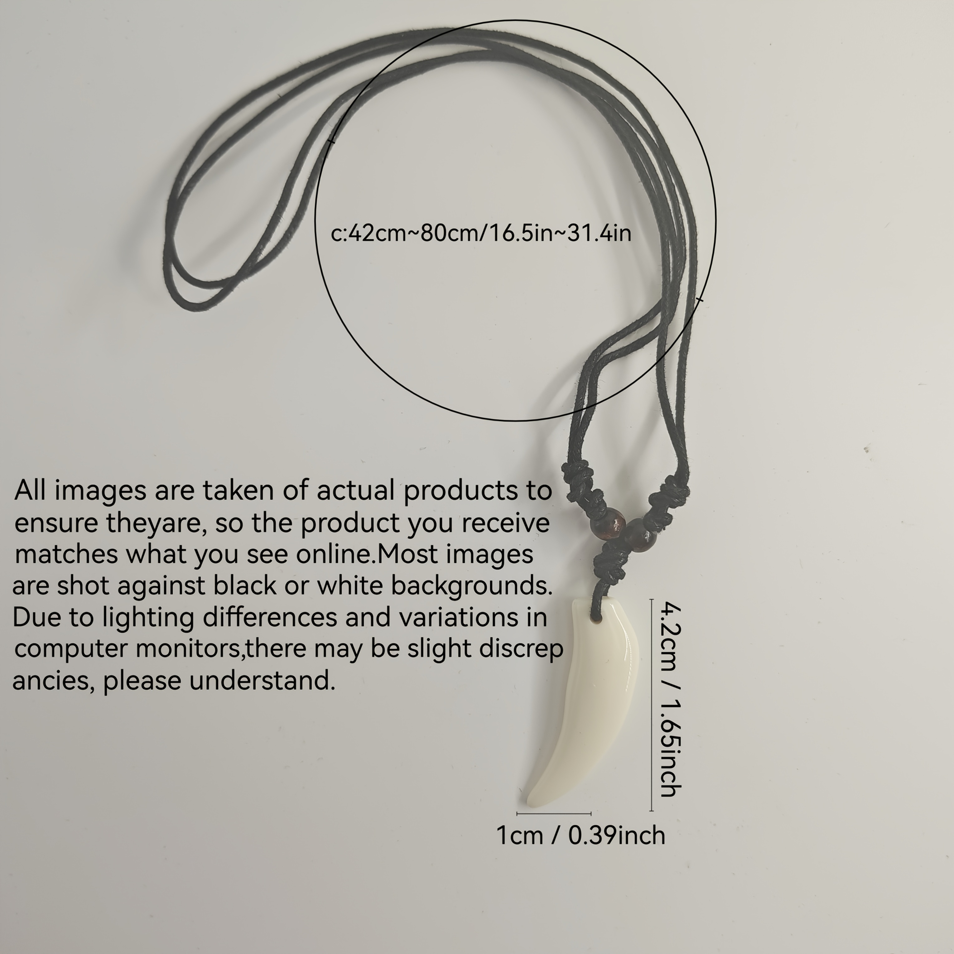 2pcs Vintage Wolf Tooth Necklace Set, Ethnic Style Gift