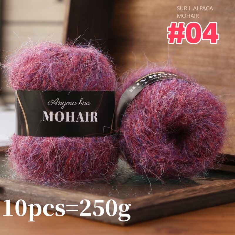 TEMU 10 pièces/250g Laine Mélangée - Codé par Couleur - Fibre Adaptée pour Pulls, Écharpes, Chapeaux, Châles - Options Multicolores pour Crochet