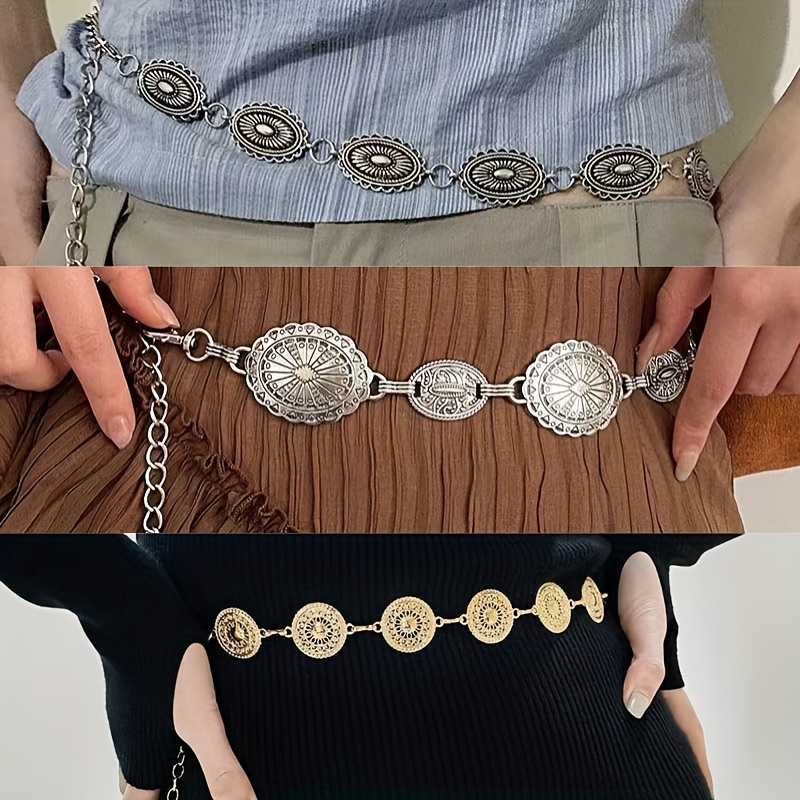 3pcs Set Vintage Hollow Carved Bohemian Style Belt/suitable For Women's Skirt/shirt/suit/jeans Additions - Full Of Fashion