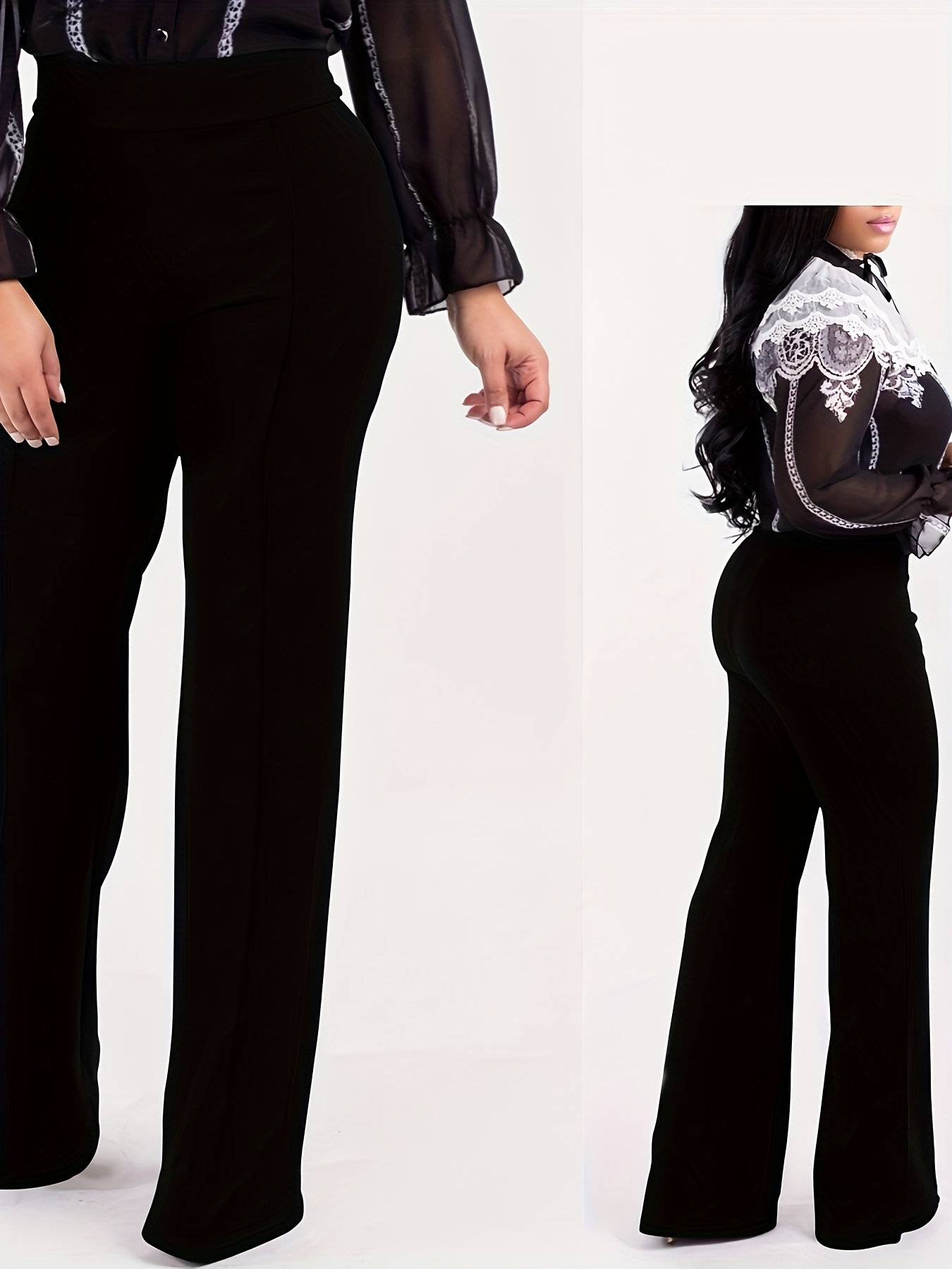 high waisted bootcut dress pants High-Waisted Bootcut Leggings with Pockets – Women's Flared Dress Pants –  G4Free